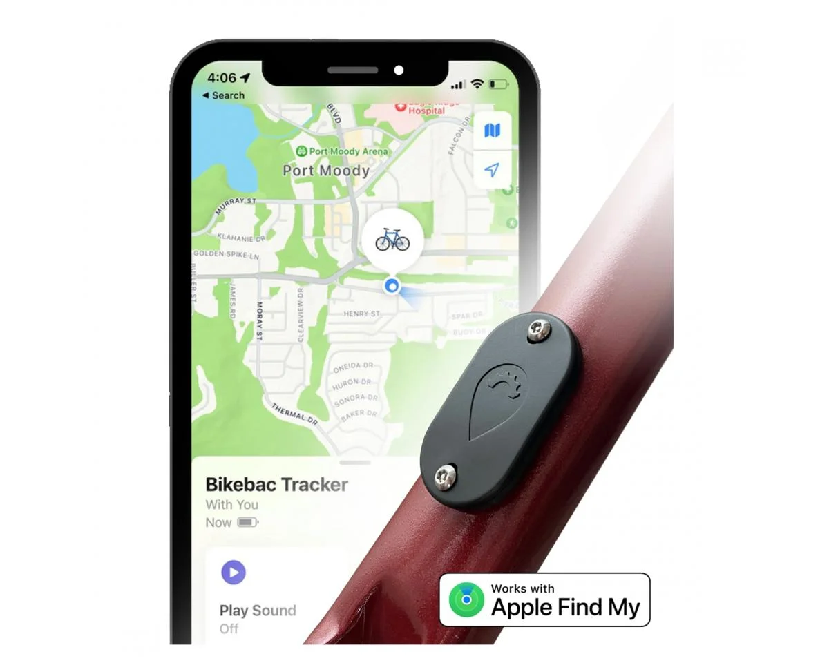 BikeBac Tracker (Black) (Apple Find My)